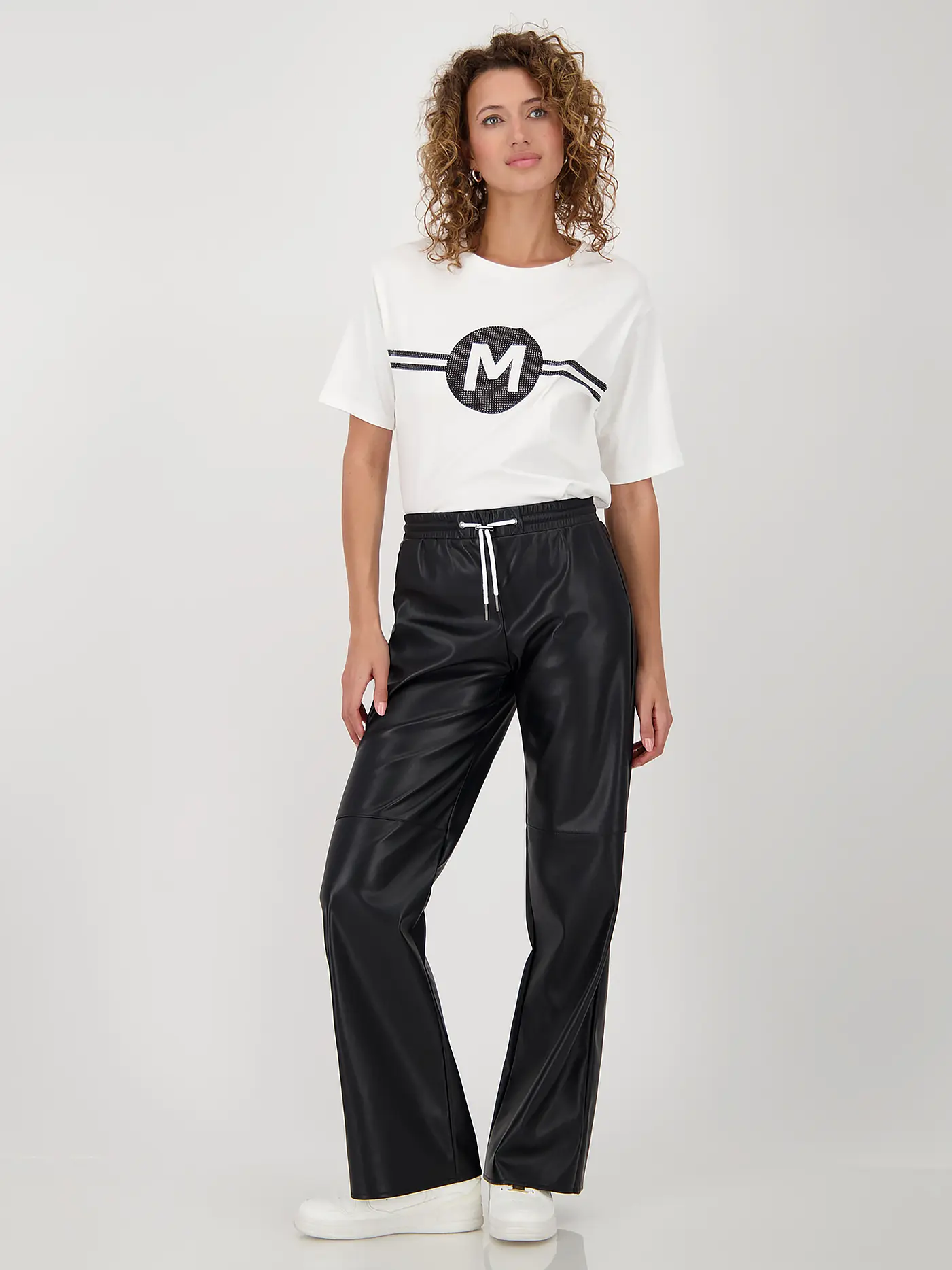 MONARI | Hose in Lederoptik | schwarz